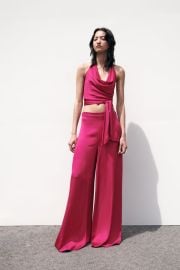 Zara Draped Wide Leg Pants at Zara